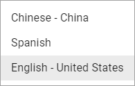 Language selector