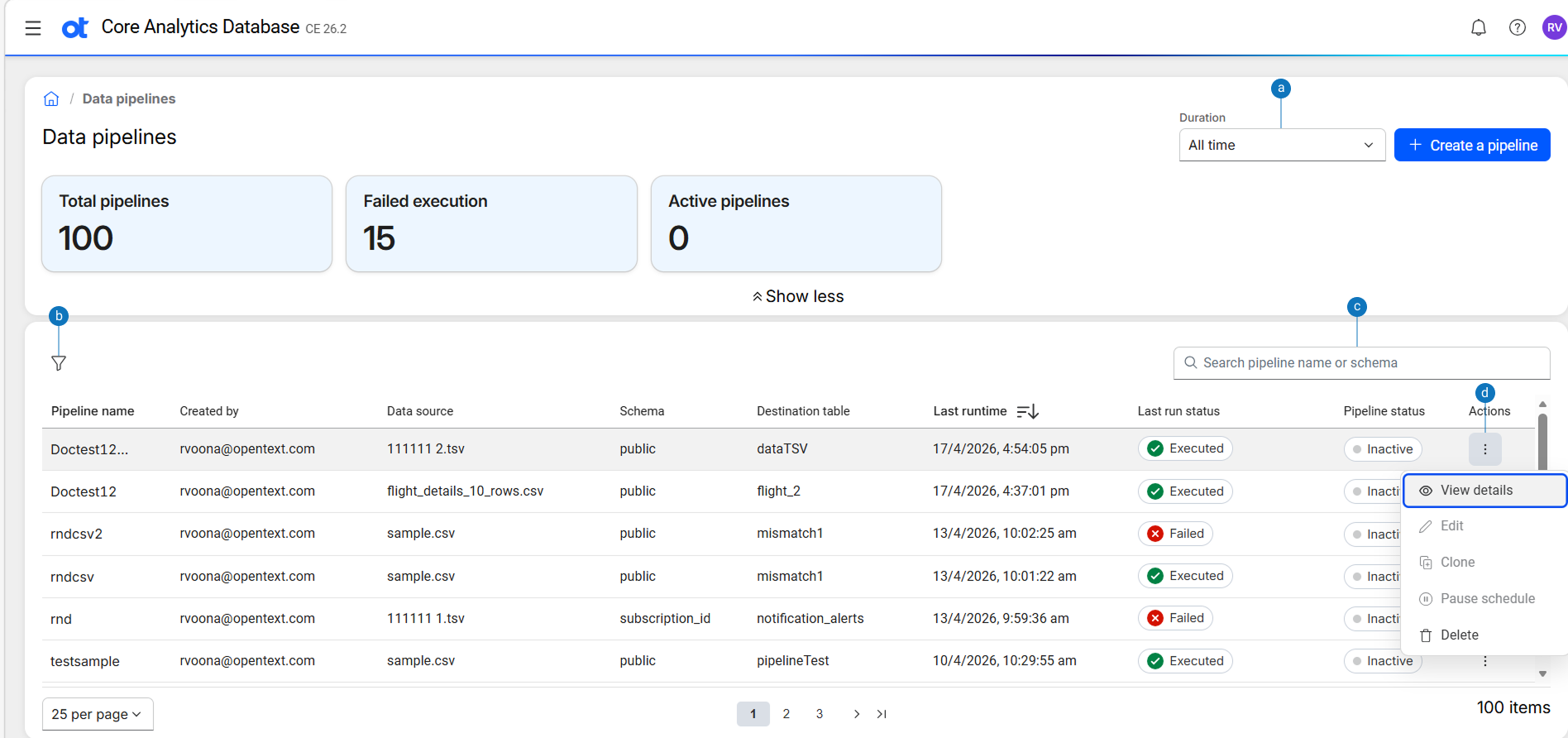 OTCAD user interface
