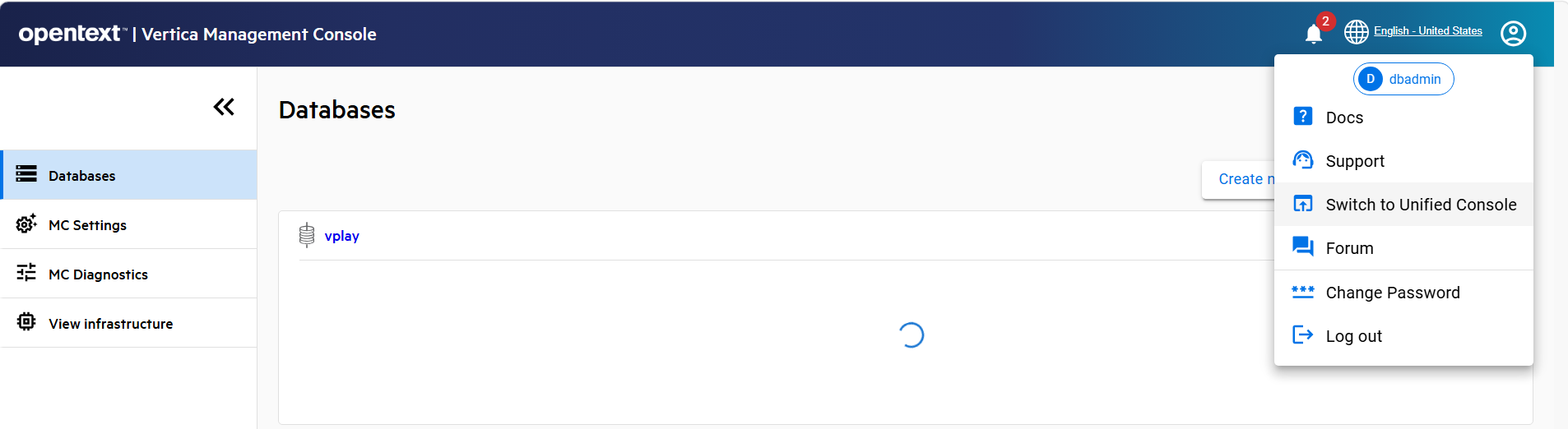 Switch to Unified console
